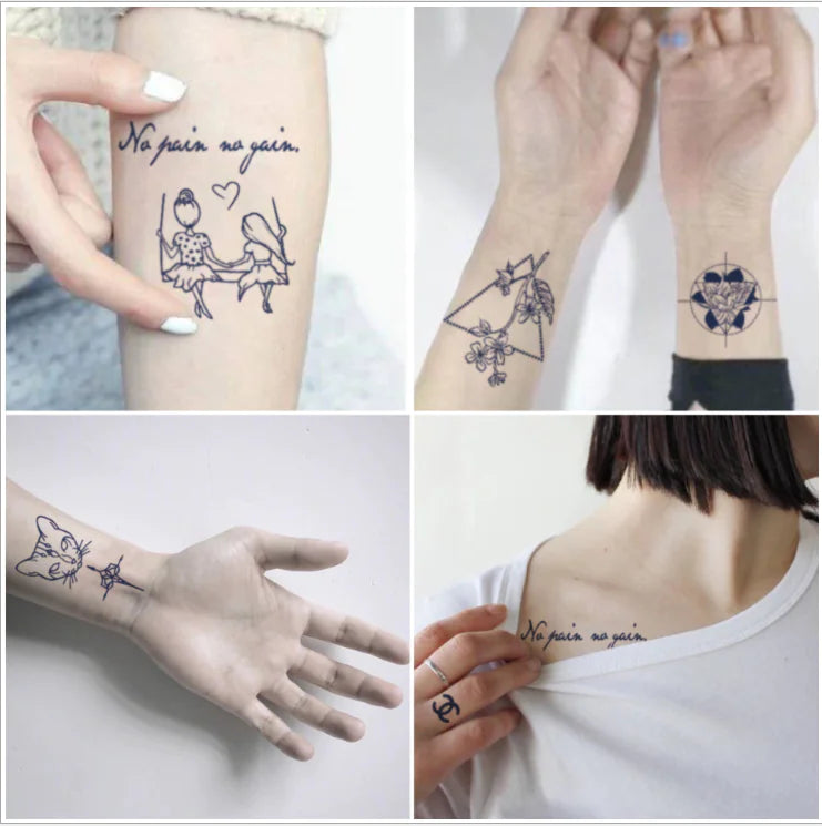 Trendy Juice Tattoo Stickers - Semi-Permanent Designs